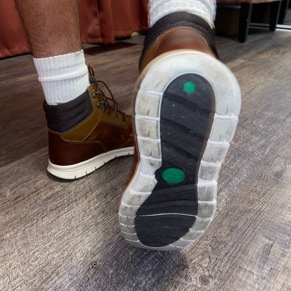 TIMBERLAND MEN'S GRAYDON MEMORY FOAM WATER RESISTANT SNEAKER BOOT BROWN Sz 8.5 - Picture 6 of 12